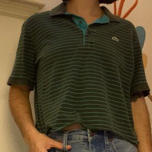 Vintage Lacoste Cropped Collared Top